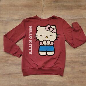 Hello Kitty Red Graphic Sweatshirt Women’s Small Kawaii Y2K Pullover Top